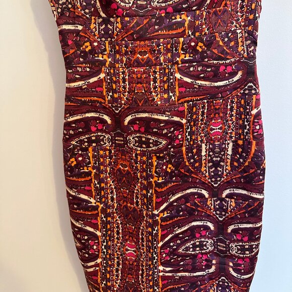 Purple Multi-Colored Midi Dress - Picture 2 of 5